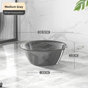 xianshijie | Baby Transparent Round Thick Plastic Large Wash Basin