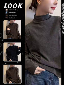 Half High Collar Wrinkle Velvet Warm Underwear Female Autumn and Winter