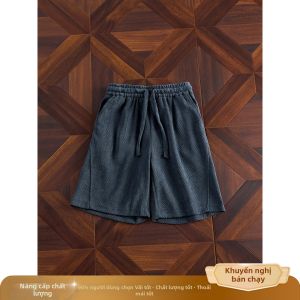 ZHUOCAN | Quần Short Bermuda Nam Kiểu Chevrons Lười - Thời Trang