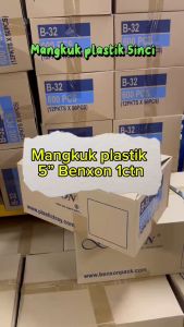 5inch Benxon Disposable Medium Bowl Plastic Mangkuk Plastik Sederhana 50pcs X 12Pkt / 1Ctn