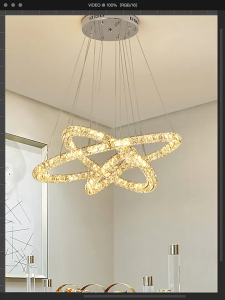 LED โคมไฟคริสตัลห้อยเพดาน ทรงเกลียว เปลี่ยนสีได้3สี โคมไฟห้องนั่งเล่น ห้องนอนของโรงแรม โคมไฟขายดี