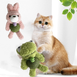 Cat Toy Cat Mint Ball Teeth Grinding Dog Cat Interactive Chew Toys Pet Plush Bell Toy