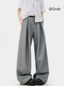 Grace Rub | American Retro Pleated Loose Fit Trousers
