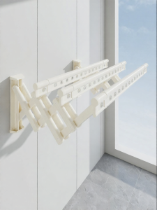 MINGZHI | Expandable Wall-Mounted Clothes Drying Rack Foldable Sliding Clothes Rack