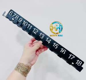 [TẶNG KÈM VÍT] Giá móc treo cờ lê mỏ lết gắn tường số từ 6-18 [40cm] - Giá sắp xếp cờ lê di động nhãn kỹ thuật số