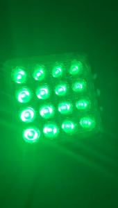 ไฟสปอร์ตไลท์ สี่เหลี่ยม กันน้ำ 12V-24V 16 LED 48W (เรือ มอเตอร์ไซค์และรถยนต์ สีเขียว)