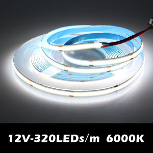 Linear LED Light Strip With High Density COB 12V 24V 3000K/4000K/6000K Light For Home Decoration - 5 Meters/roll