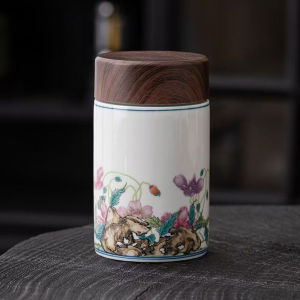 pdq | Yu Meiren Trung Quốc Vẽ Tay Gốm Sứ Cổ Điển Hộp Trà 250Ml Bộ Trà Kung Fu Phụ Kiện Chống Ẩm Hộp Rỗng Dùng Cho Gia Đình