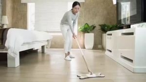 ไม้ถูบ้านบิดได้ ไม้ถูพื้นแบบรีด ทรงตัวX ม๊อบดันฝุ่นกว้าง 370 มม. ไม้ถูพื้นรีดน้ำ วัสดุแข็งแรง จับสบาย #F053