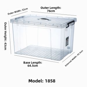 Flat Underbed Storage Box High Transparency