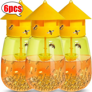 6PCS Fruit Fly Trap Killer Plastic Drosophila Trap Anti Fruit Fly Killer Catcher Garden Orchard Insect Pest Control Fly Bee Catcher