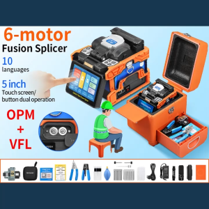 COMPTYCO Fiber Optic Fusion Splicer Model A-88S 6 motors OPM/VFL， 10 languages button/touch bidirectional operation fiber fusion splicer