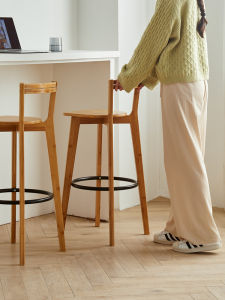 xiayan | Modern Simple Backrest Bar Stool