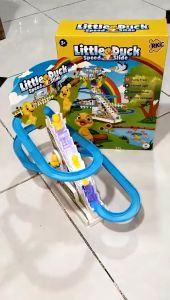 Mainan Murah Berkualitas Seluncur Bebek Tangga Menggunakan Baterai Little Duck RKC 10053 | Mainan Anak Tangga Bebe Kuning Funny Track Colored Light Dynamic Music Kemasan Dus Berbahan Plastik | Mainan Sirkuit Set Hadiah Anak