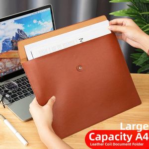 Waterproof Business A4 Leather Large Capacity Document Folder