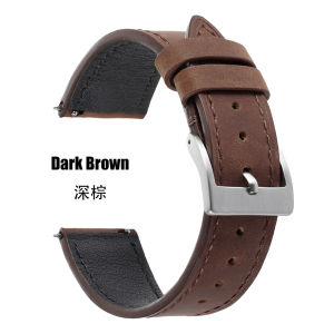 18mm 19mm 20mm 21mm 22mm 24mm Watchbands Quick Release Vintage Business Watch Band Stitching Strap Dark Brown Wrist Bracelet