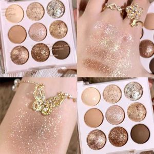 Christmas Edition Nine Colors Eyeshadow Palette Othe Brand Iced Fig Oats Strawberry Milk Eyeshadow Matte Finish for All Skin Types