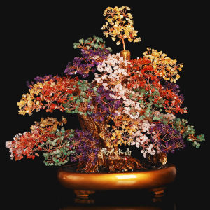 Natural Citrine Fortune Bring In Wealth and Treasure Money Tree Ornament Home Living Room Office Wine Cabinet Opening Gift Geomancy Decoration