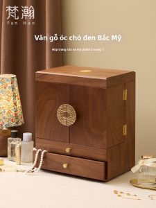 FANHAN | Dustproof Makeup Organizer Box With Mirror Desktop