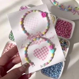 50Pcs High-Quality Colorful Oval Glass Beads Loose Spacer Beads for Jewelry Making DIY Bracelet Phone Chain Accessorie Materials