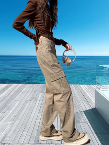 Retro Workwear Jeans Womens Early Autumn New Large Size Fat MM Pear Shape Small Size Straight Leg Wide Leg Casual Pants