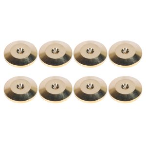8 Pcs 25x5mm Universal Aluminum Alloy Speaker Spikes Pads Speaker Shock Base Pad Isolation Stand Feet Cone Base Mats