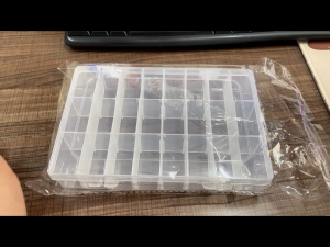 24 Grid Embroidery Floss Organizer Box with150 Plastic Floss Bobbins and Number Stickers