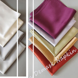 Thick Satin Demask Dinner Napkins Restaurants Dinner Wedding Parties Christmas Patio Satin Napkins，1 piece