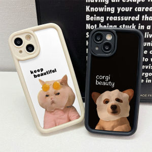 Case for Redmi Note 13 12 11 10 9 8 7 13C 12C 11A 10C 9A 9C 9T A3 A2 A1 C65 C55 C50 C31 X5 X3 NFC M6 M3 13T Pro Anti-fall Angel Eye Design Motif Keep Beautiful Cat and Corgi