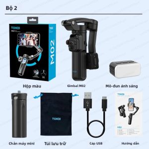 Bộ Ổn Định Gimbal Cầm Tay 3 Trục TOKQI Dành Cho Điện Thoại Thông Minh Với Ghi Hình Video Chống Rung Từ Xa Không Dây Tương Thích Với iPhone Android
