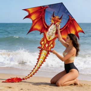 New kites flying dragon kites nylon squid toys for children kites eagle rainbow beach umbrella plane kite rope dinosaur kites