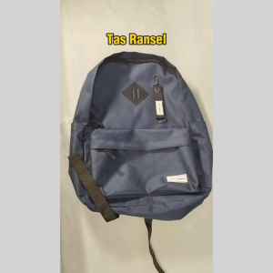 MEDWAY Tas Ransel Anak Sekolah Kuliah Kerja Warna Navy dan Bonus Gantungan Kunci