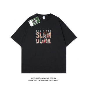 Hong Kong Trendy Brand Summer Cartoon Short Sleeve T-Shirt Men Women Casual round Neck Cotton Breathable Printed Top