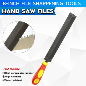 Ellebreen 8 inch Hand Saw Files Pruning Saw File Diamond-Shaped Sharpening Shaping Grinding Hand Tools
