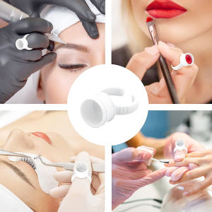 Veevio แหวนใส่กาว 100 ชิ้น/ห่อ พร้อมส่งในไทย น้ำเกิดสำหรับนายลับ การแสดงผล nail art supplies