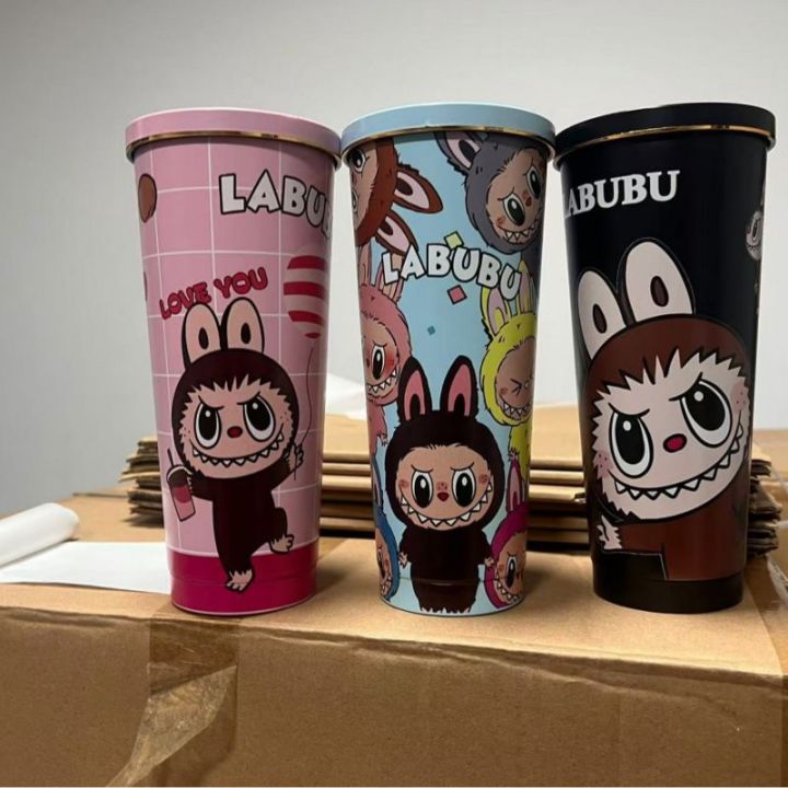 แก้วน้ำตัวละคร Labubu สุดน่ารัก: ฉนวนพกพาได้และเหมาะสำหรับเป็นของขวัญ ...
