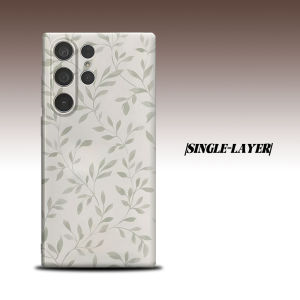 Sage Leaf For Samsung Galaxy S26 S25 S24 A56 A36 Dual Layer Luxury Fashion Full Lens Protective Case