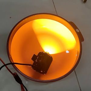 2PCS Motorcycle Mini Driving Light V6 4wires White and Yellow LED 12V Hi/Lo White+Yellow Spotlight