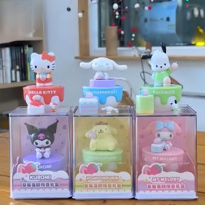 Sanrio Collaborative Surprise Gift Box Kawaii Pochacco Dog Figure Girls Collectible Miniature Desktop Decoration PVC Material