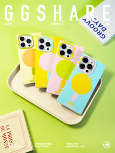 เคสโทรศัพท์มือถือแบบมีขาตั้งแม่เหล็กแบบมีรูปสัตว์น่ารัก ดีไซน์สี่เหลี่ยม ป้องกันการลื่นและตกหล่น สำหรับ Apple iPhone 16 pro Max 15 14 pro