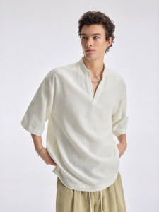 BODYDREAM | V-Neck Casual Linen Blend T-shirt