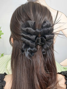 Feather Cloud Bubble Mesh Grip Female 2023 New Arrival Fancy Updo Large Shark Clip Headdress Hairpin