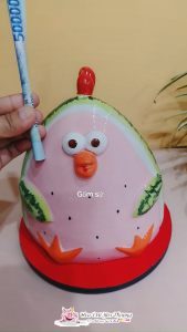 ỐngTiết Kiệm Dưa Hấu Gà Gốm Sứ quà tặng lưu niệm quà tặng sáng tạo