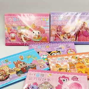 TAIYO DIY Magnetic Quiet Book 3D Pop Up Karakter Sticker Stiker Edukasi Seni Kerajinan Mainan Anak