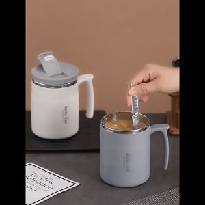 Anti-scald Leak Proof 500ml Double Wall Stainless Steel Vacuum Breakfast Cup Coffee Mug With Handle