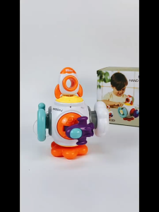 EmmAmy® Baby Sensory Educational Toy Busy Puzzle Hand Catch Ball Six-Sided Rotating Early Learning Toy