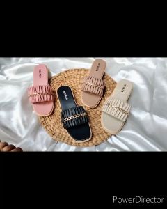 Nevada Sandal Wanita Slop Kerut Rantai Terbaru 2024: Sendal Teplek Cewe