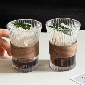 ถ้วยกาแฟแบบติดหูสไตล์ญี่ปุ่นย้อนยุค ถ้วยนม ถ้วยน้ำ ถ้วยเครื่องดื่ม ถ้วยใส ขนาดกลาง ไม่มีฝาปิด