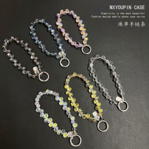 Luxurious Crystal Handbag Chain Keychain Holder Short Lanyard Clip-On Shell Bag Charm for Women High-End Sensation Fashionable