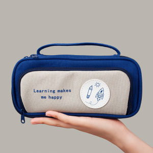 กระเป๋าใส่ปากกาแบบพกพาความจุขนาดใหญ่สำหรับนักเรียนมัธยมต้นและมัธยมปลาย สไตล์ญี่ปุ่น กระเป๋าใส่ของเขียนสำหรับนักเรียนประถมศึกษา